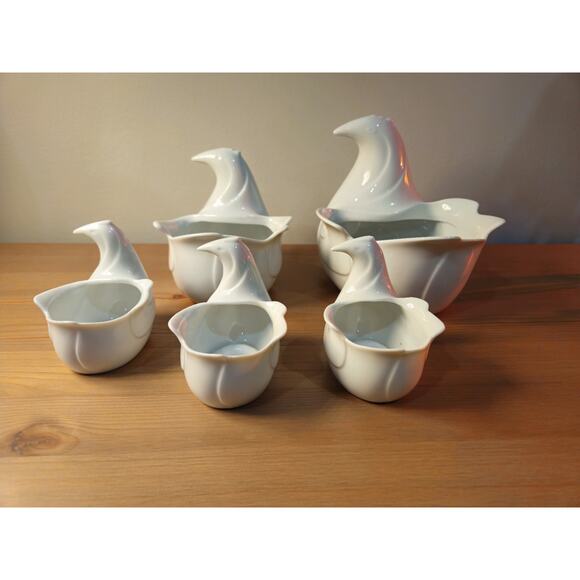 Dansk Japan Porcelain Bird Candle Holders or Planters – Set of 5 - Picture 3 of 4
